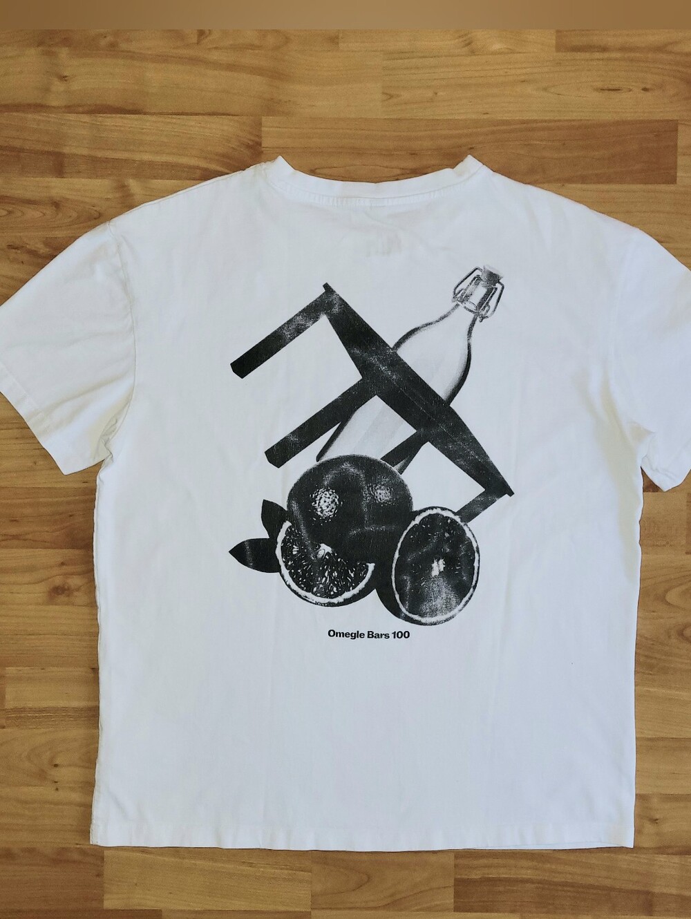 Harry Mack OB 100 Omegle Bars 100 Freestyle Rap Tee Tour Merch White LARGE